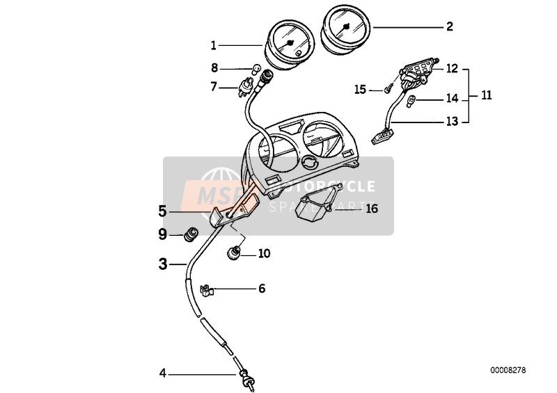 62121244704, Speedometer, BMW, 0