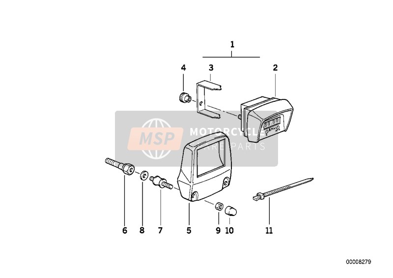 BMW R 100 GS 1993 Kit montre moto pour un 1993 BMW R 100 GS