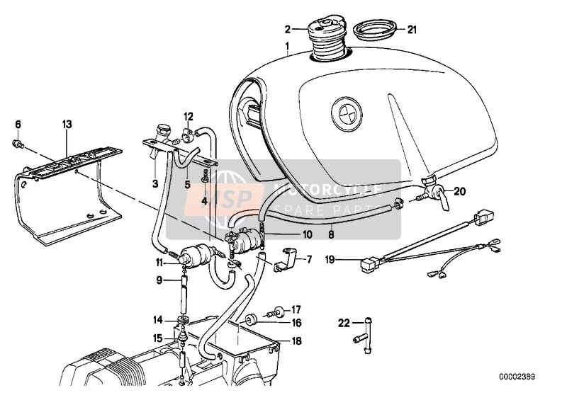 BMW R 100 GS 1991 Deposito rifornimento carburante per un 1991 BMW R 100 GS