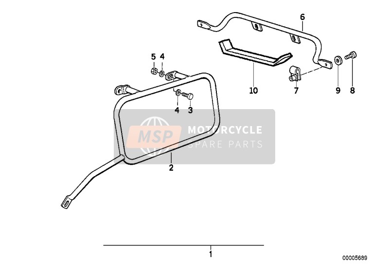 BMW R 100 GS 1996 Serie portavaligie per un 1996 BMW R 100 GS