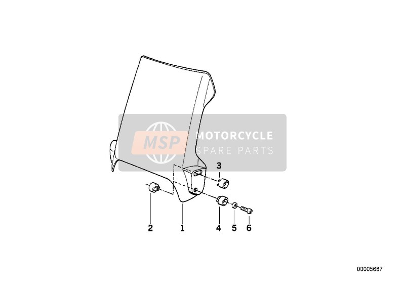 BMW R 100 GS PD 1994 SLIPSTREAM DEFLECTOR for a 1994 BMW R 100 GS PD