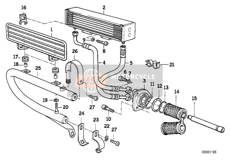 BMW R 100 GS PD 1993 Jeu d'install.radiateur d'huile/pieces pour un 1993 BMW R 100 GS PD