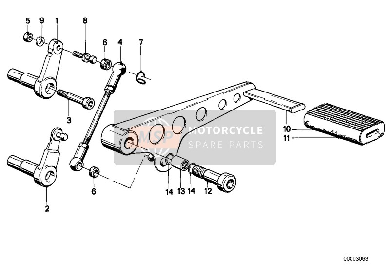 BMW R 100 GS PD 1993 Pcs de commande de vts exterieur./levier pour un 1993 BMW R 100 GS PD