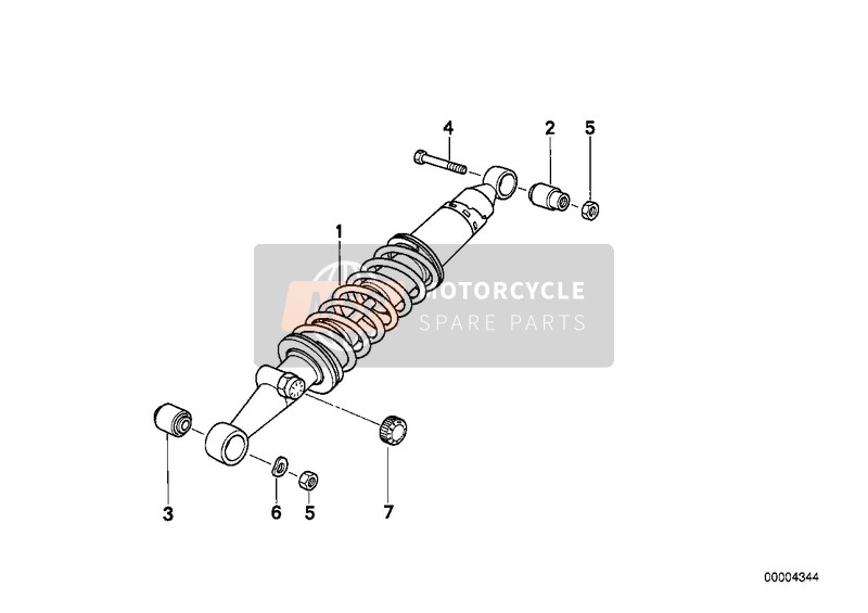 BMW R 100 GS PD 1992 Jambe de suspension arrière 1 pour un 1992 BMW R 100 GS PD