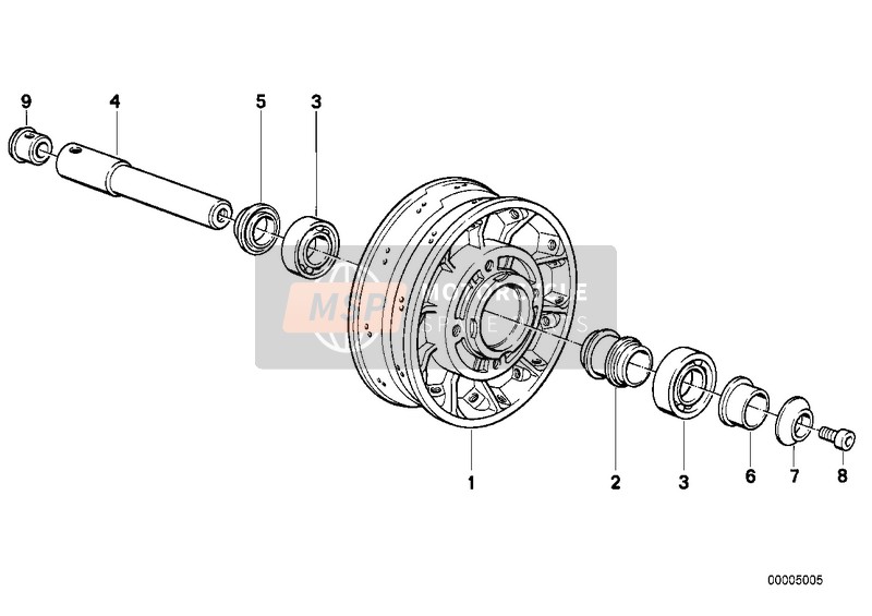 WHEEL HUB MOUNTING PARTS FRONT