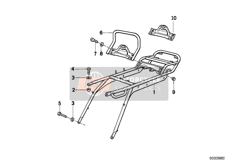 BMW R 100 GS PD 1996 Achterframe voor een 1996 BMW R 100 GS PD