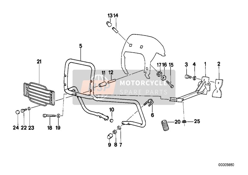 BMW R 100 GS PD 1996 Tubo principale/pezzi montab.,fissaggio per un 1996 BMW R 100 GS PD