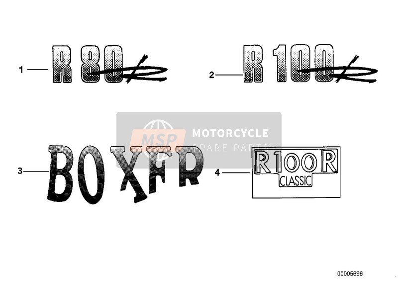 BMW R 100 R 91 1994 Pegatina para un 1994 BMW R 100 R 91