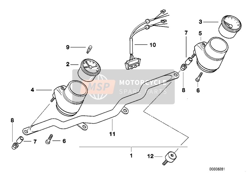 BMW R 100 R 91 1992 Additionele instrumenten voor een 1992 BMW R 100 R 91