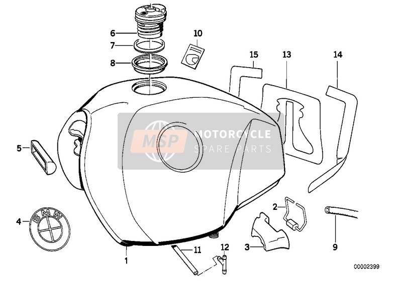 BMW R 100 R 91 1996 Benzinetank voor een 1996 BMW R 100 R 91