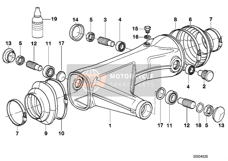 BMW R 100 R 91 1993 Bras oscillant pour un 1993 BMW R 100 R 91