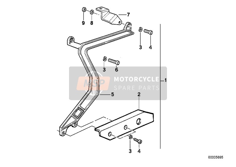 BMW R 100 R 91 1994 Set kofferhouder voor een 1994 BMW R 100 R 91