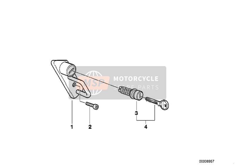 BMW R 100 R Mystik 94 1996 Casco cerradura para un 1996 BMW R 100 R Mystik 94