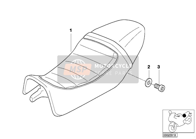 BMW R 100 R Mystik 94 1996 Siège banquette pour un 1996 BMW R 100 R Mystik 94