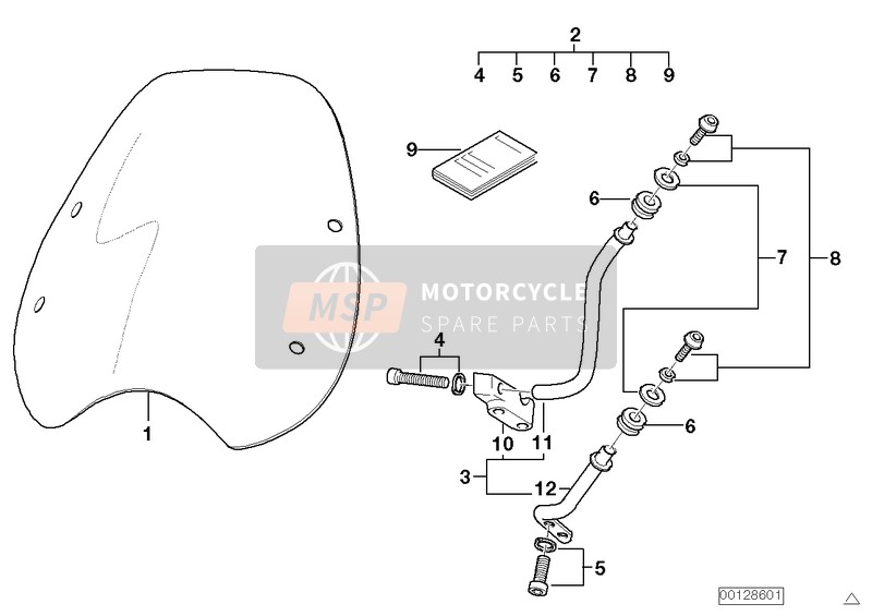 BMW R 850 C 99 (0421) 1999 Windshield avantgarde for a 1999 BMW R 850 C 99 (0421)