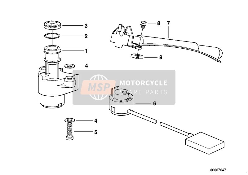 BMW R 850 C 99 (0421) 1999 Schakelaar v ontstekingslicht en sloten voor een 1999 BMW R 850 C 99 (0421)