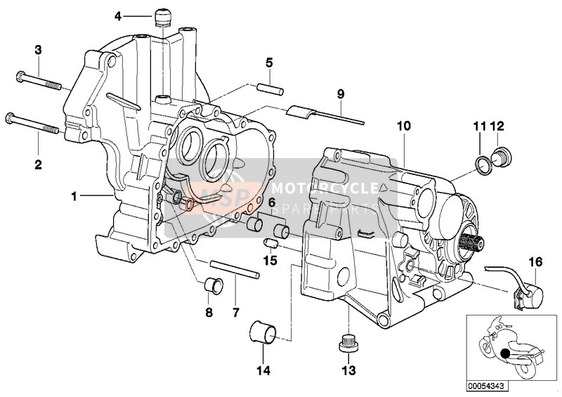 BMW R 850 C 99 (0421) 1999 Transmission housing/mounting parts for a 1999 BMW R 850 C 99 (0421)