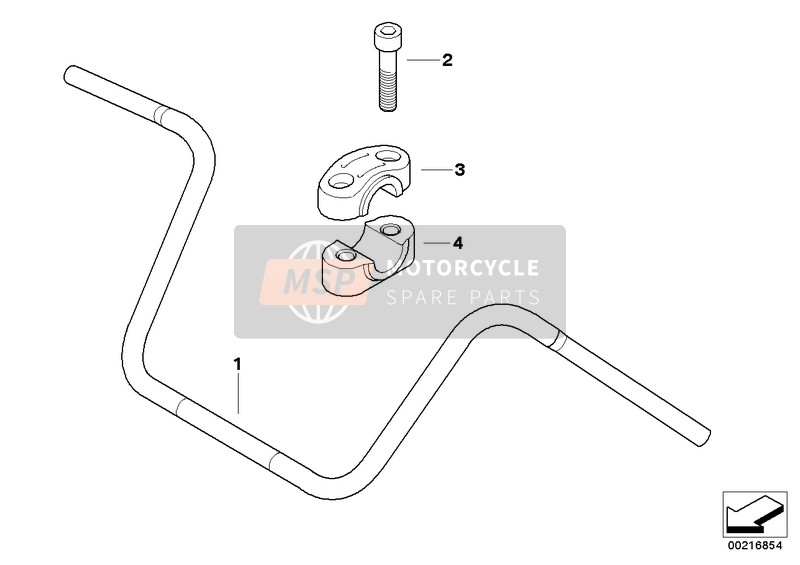 BMW R 850 C 99 (0421) 2000 MANILLAR "Police" para un 2000 BMW R 850 C 99 (0421)