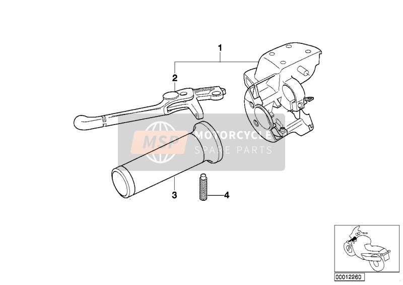 BMW R 850 C 99 (0421) 1999 CLUTCH CONTROL ASSEMBLY for a 1999 BMW R 850 C 99 (0421)