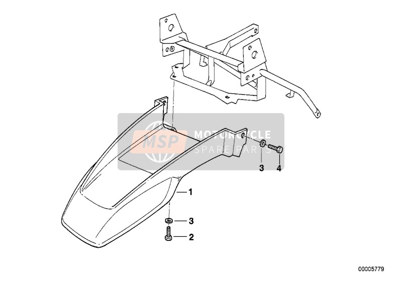 BMW R 850 GS 95 (0403) 1998 UPPER MUDGUARD for a 1998 BMW R 850 GS 95 (0403)