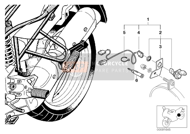 BMW R 850 GS 95 (0403) 2000 Kit de montage de prise pour un 2000 BMW R 850 GS 95 (0403)