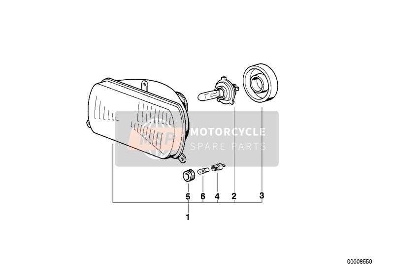 BMW R 850 GS 95 (0403) 1998 Optique de phare pour un 1998 BMW R 850 GS 95 (0403)