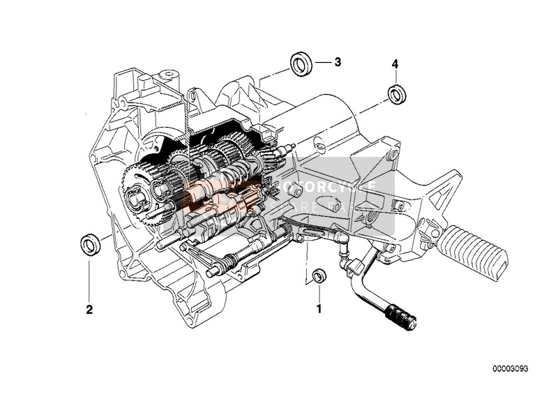 BMW R 850 GS 95 (0403) 1998 Getriebe/Wellendichtring für ein 1998 BMW R 850 GS 95 (0403)