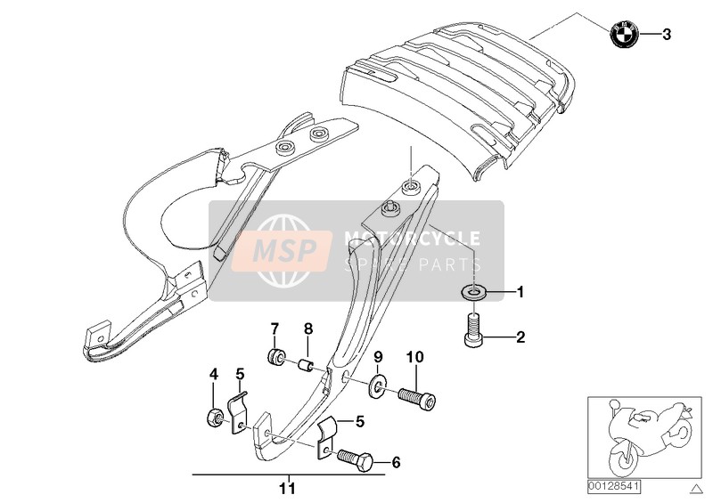 BMW R 850 R 02 (0428) 2006 Pieza de montaje, puente portaequipajes para un 2006 BMW R 850 R 02 (0428)