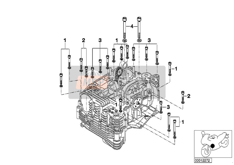 BMW R 850 R 02 (0428) 2006 Fixation à vis carter de moteur à gauche pour un 2006 BMW R 850 R 02 (0428)