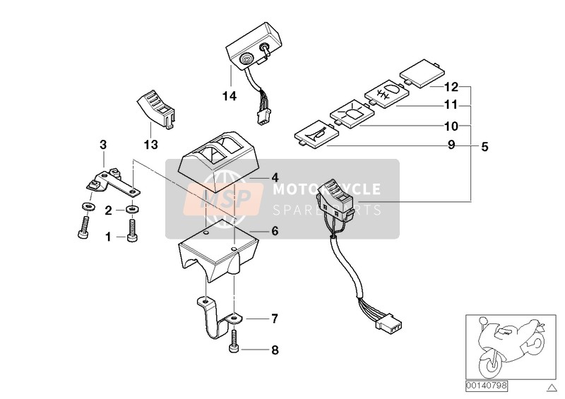 BMW R 850 R 02 (0428) 2006 Interruttore Autorità per un 2006 BMW R 850 R 02 (0428)