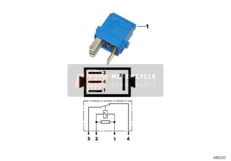 Mini-relé para abridor, azul