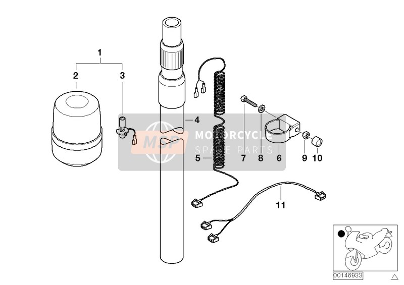 BMW R 850 R 02 (0428) 2006 Luce roteante per un 2006 BMW R 850 R 02 (0428)