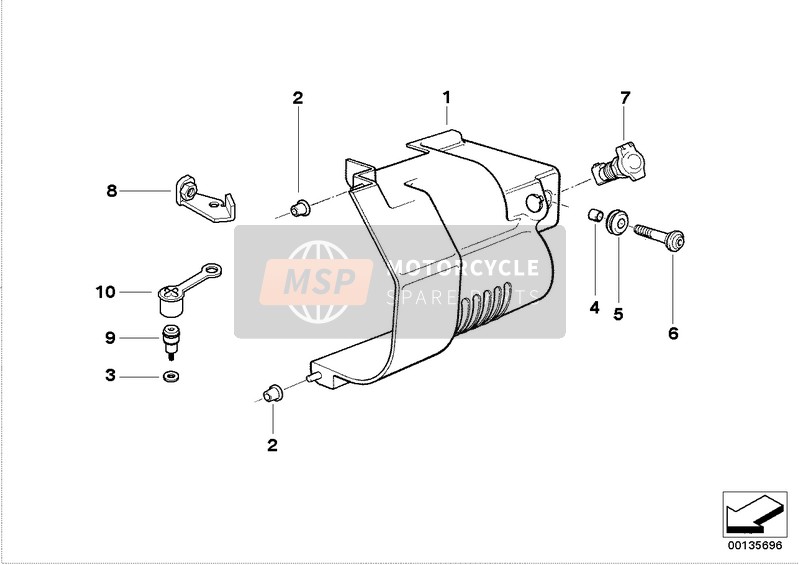 BMW R 850 R 02 (0428) 2006 Couvercle pour le démarreur pour un 2006 BMW R 850 R 02 (0428)