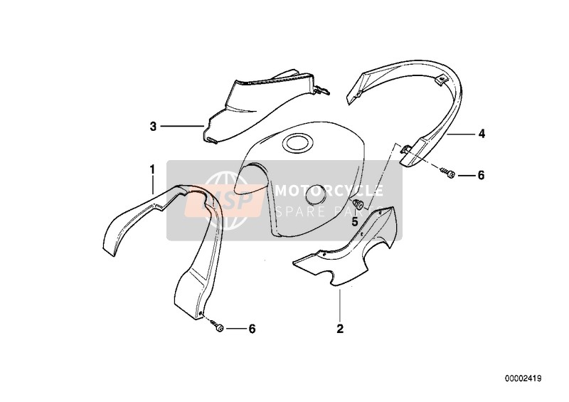 BMW R 850 R 02 (0428) 2006 COVERING FUEL TANK for a 2006 BMW R 850 R 02 (0428)