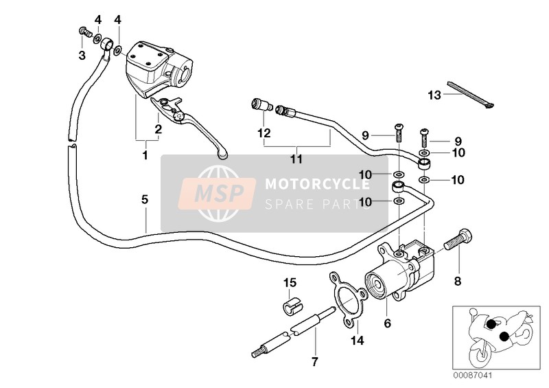 BMW R 850 R 02 (0428) 2004 CLUTCH CONTROL for a 2004 BMW R 850 R 02 (0428)