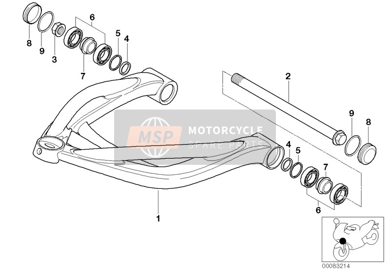 BMW R 850 R 02 (0428) 2004 Trailing Arm 2 for a 2004 BMW R 850 R 02 (0428)