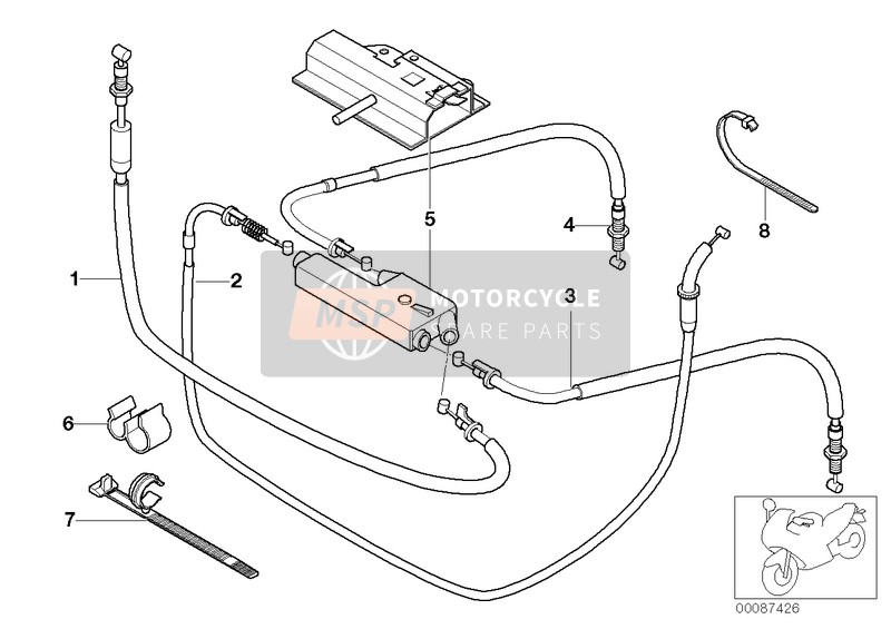 BMW R 850 R 02 (0428) 2002 Seilzug/Seilzugverteiler für ein 2002 BMW R 850 R 02 (0428)