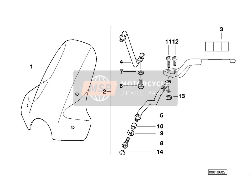 46632317445, Windshield, BMW, 0