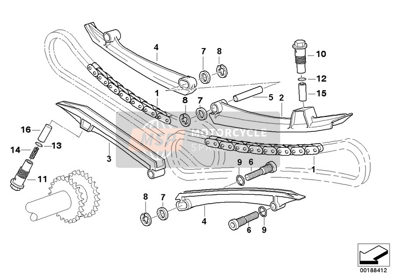 BMW R 850 R 94 (0401,0406) 2001 TIMING-VALVE TRAIN-TIMING CHAIN/CAMSHAFT for a 2001 BMW R 850 R 94 (0401,0406)