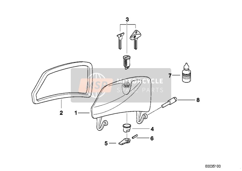 BMW R 850 RT 02 (0417) 2002 Coperchio sinistra per un 2002 BMW R 850 RT 02 (0417)