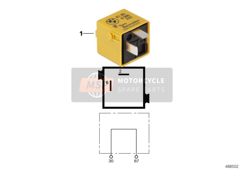 BMW R 850 RT 02 (0417) 2002 Fiche de connexion jaune doré pour un 2002 BMW R 850 RT 02 (0417)