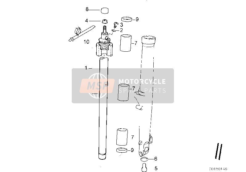 BMW R 850 RT 02 (0417) 2001 Tubo verticale per un 2001 BMW R 850 RT 02 (0417)