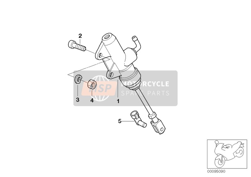 BRAKE MASTER CYLINDER REAR, INTEGRAL ABS