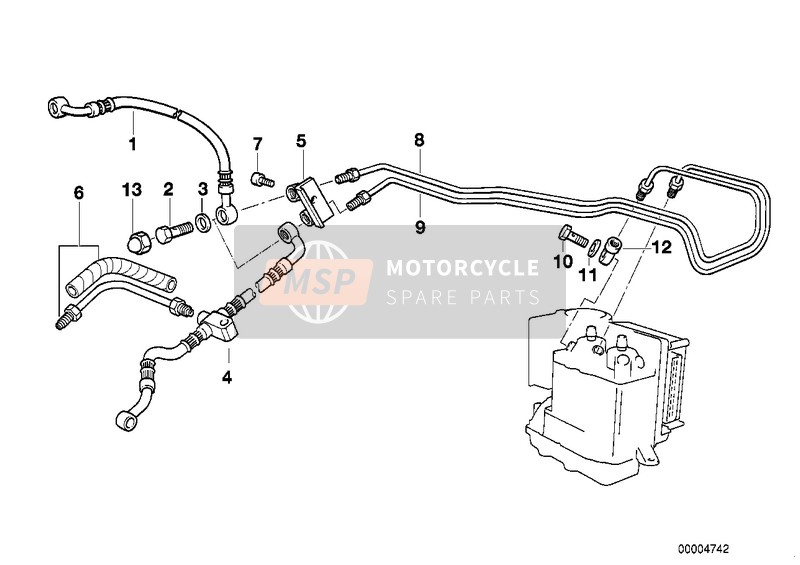 BMW R 850 RT 96 (0412) 2001 Bremsleitung vorne ABS für ein 2001 BMW R 850 RT 96 (0412)