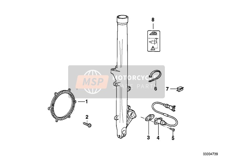 BMW R 850 RT 96 (0412) 1998 Raddrehzahlsensor, Vorne für ein 1998 BMW R 850 RT 96 (0412)