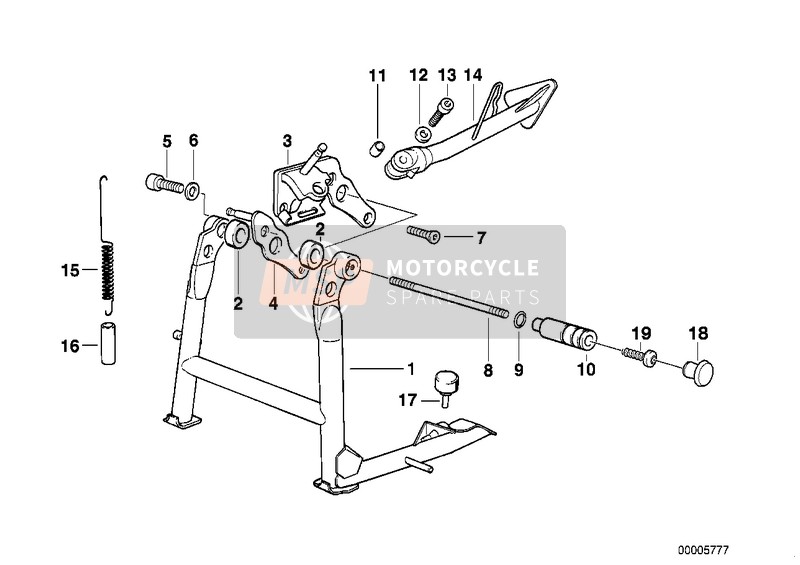 BMW R 850 RT 96 (0412) 1997 COLLAPSIBLE STAND/SIDE STAND for a 1997 BMW R 850 RT 96 (0412)