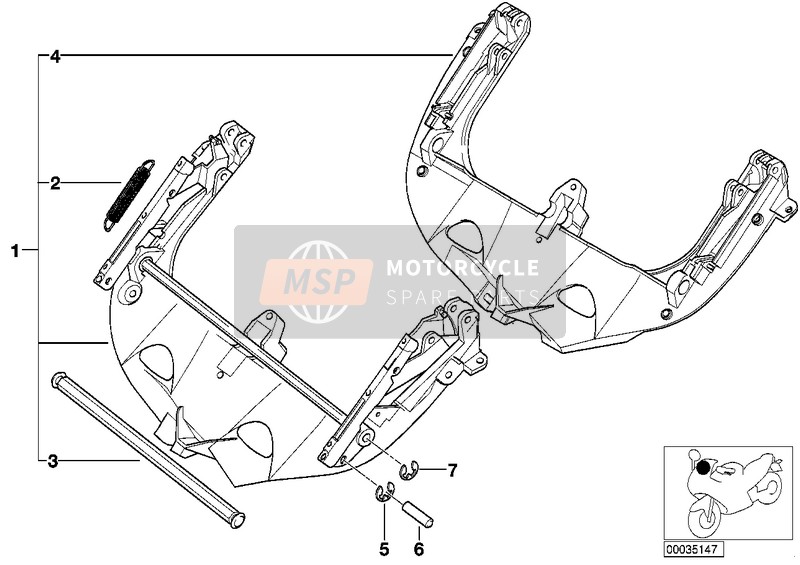 BMW R 850 RT 96 (0412) 1998 Regulación de parabrisas mecánica para un 1998 BMW R 850 RT 96 (0412)