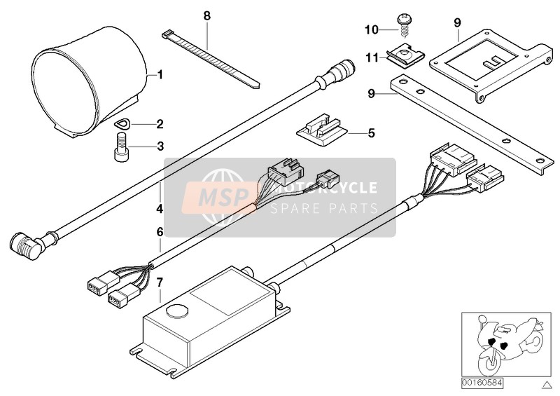 BMW R 850 RT 96 (0412) 1998 Sirène / système d'avertissement acoustique pour un 1998 BMW R 850 RT 96 (0412)