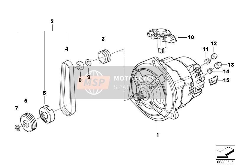 BMW R 850 RT 96 (0412) 1996 Alternador / Regulador de voltaje para un 1996 BMW R 850 RT 96 (0412)