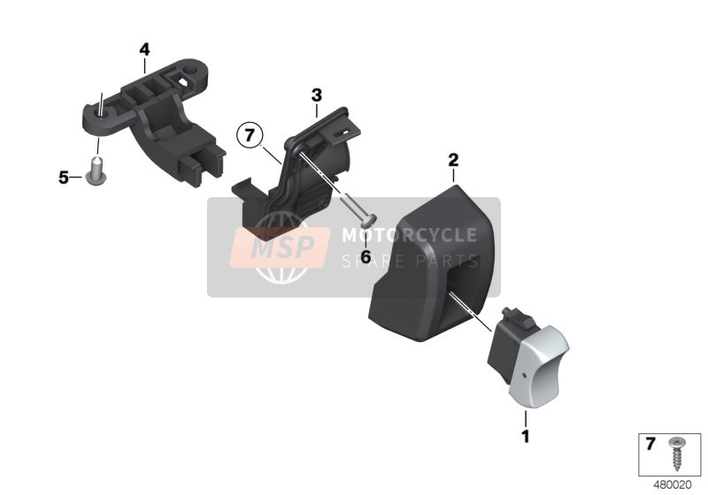 BMW R 900 RT 05 SF (0367,0387) 2008 ADDITIONAL SWITCH ASC for a 2008 BMW R 900 RT 05 SF (0367,0387)